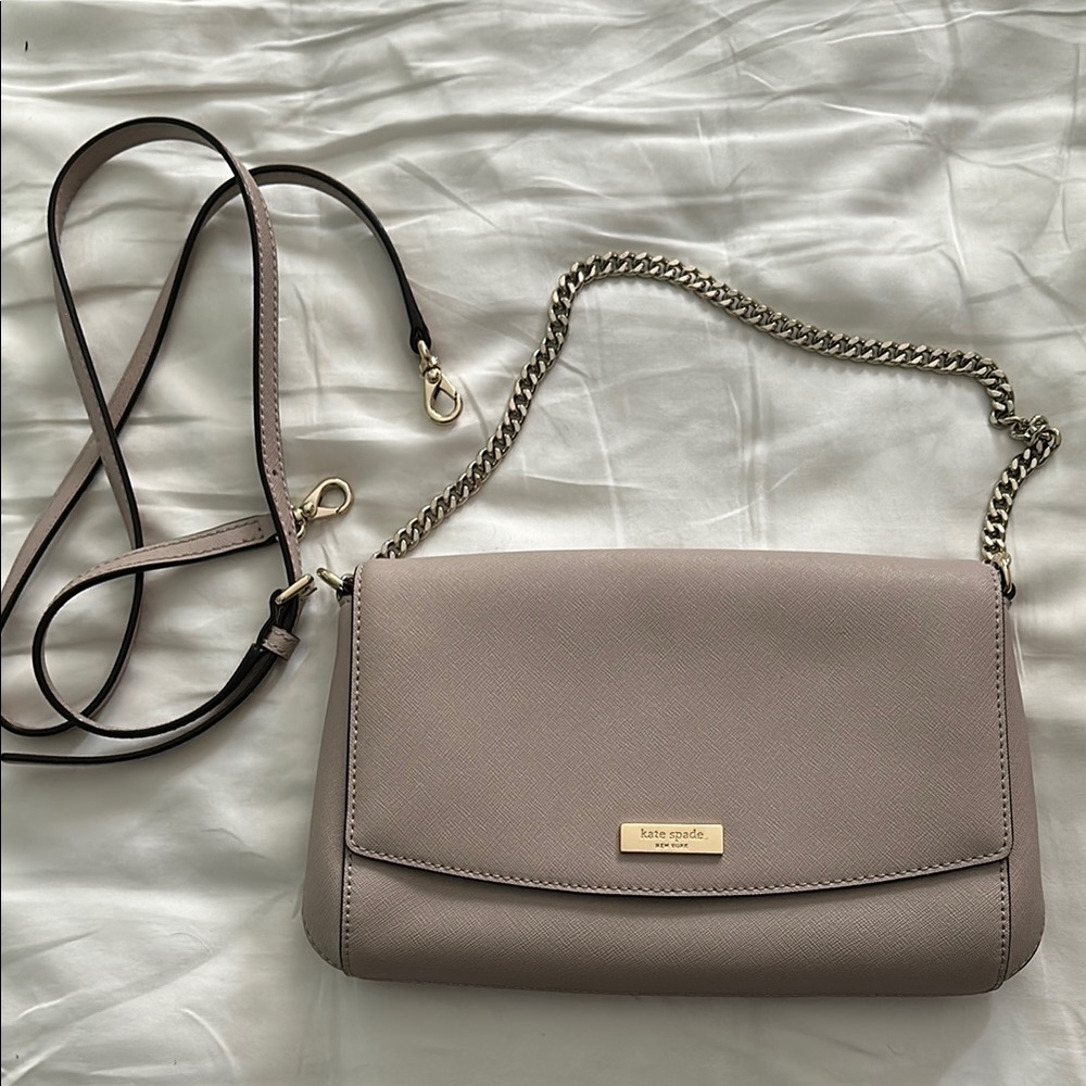 kate spade gray / taupe crossbody
